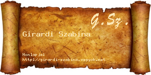 Girardi Szabina névjegykártya